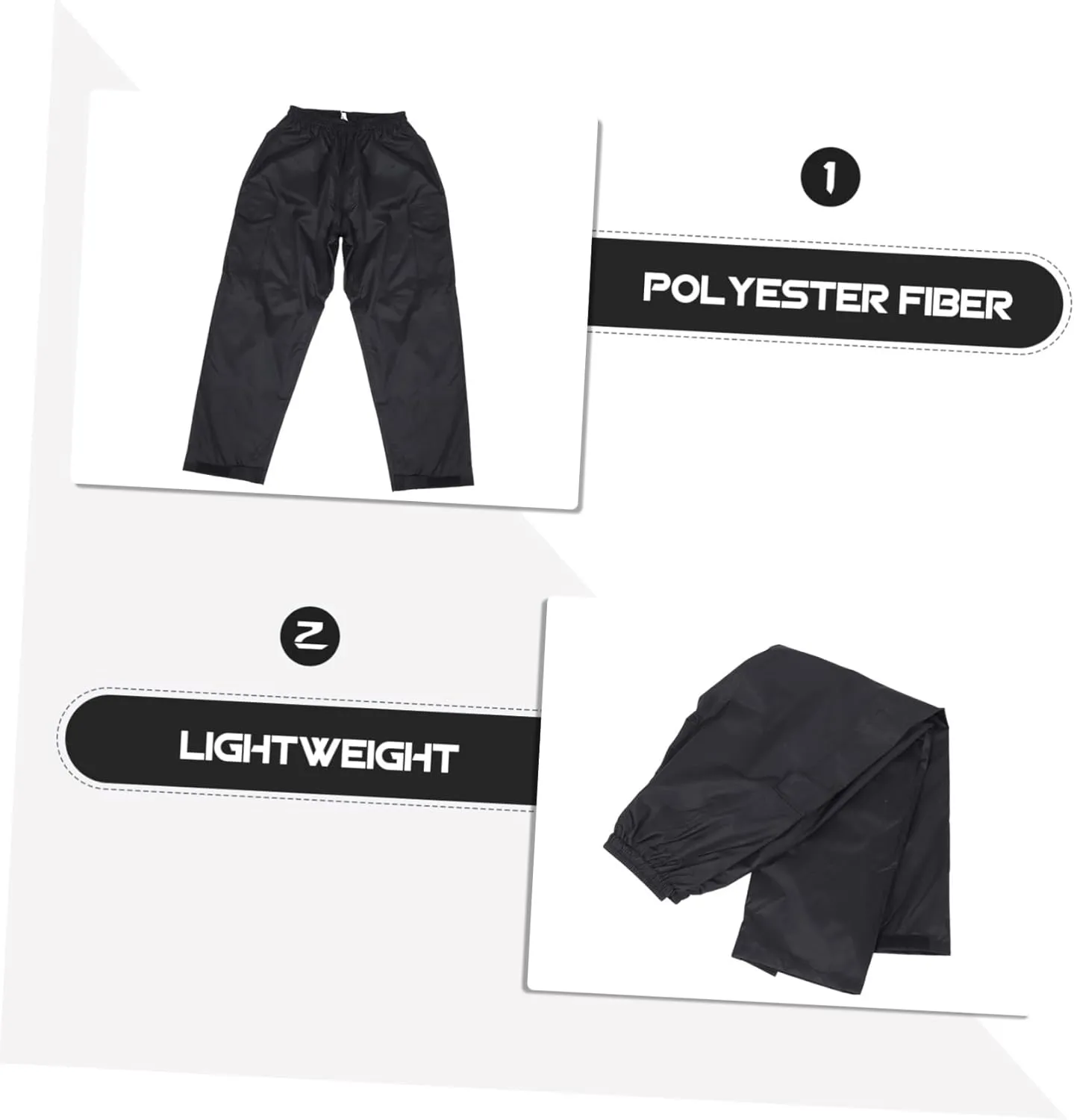 KESYOO Double Pants with Pocket Wear Resistant Rainproof Pants for Outdoor Activities Lightweight and Durable Hiking Gear