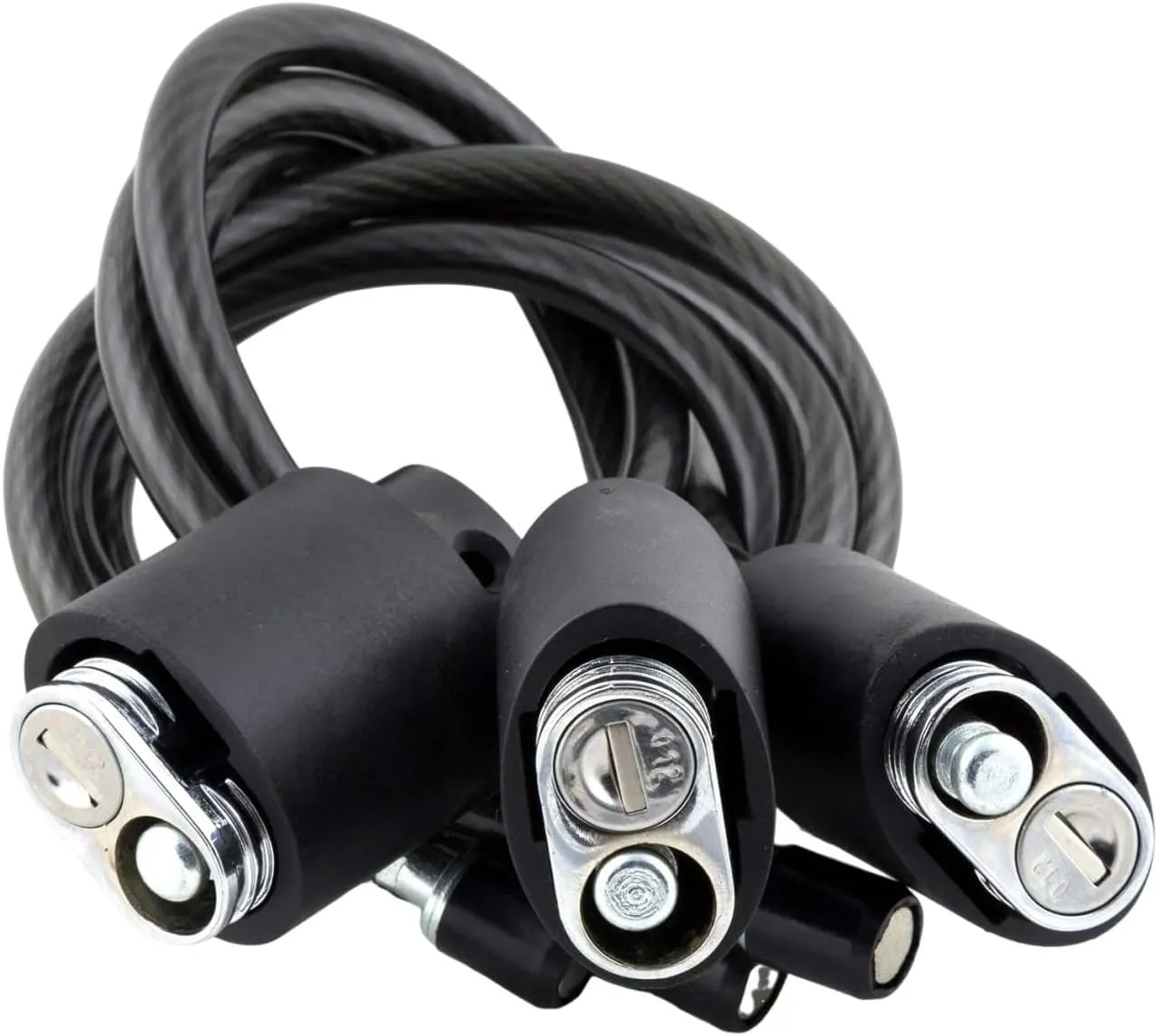 KUAT Transfer Triple Cable Lock Kit with Locking Hitch Pin | Durable Reliable Steel Heavy-Duty Anti-Theft Bicycle Lock Compatible with Original Transfer Hitch Bike Rack