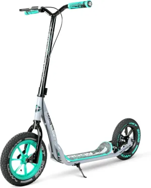 Large Kick Scooter for Adults, Teens & Kids 8-12 with Kickstand – 12" Air-Filled Tires, Wide Deck, Lightweight Steel Frame – Madd Gear Urban Glide
