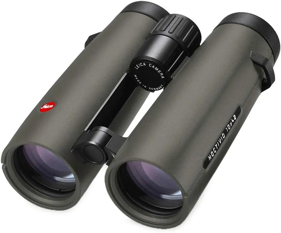 LEICA Noctivid 10x42 Robust Waterproof Nitrogen-Filled Binocular for Hunting and Birdwatching, Olive Green 40387
