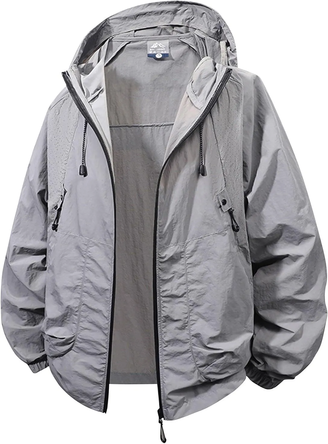 Lightweight Rain Jacket Men Lightweight Outdoor Windbreaker Golf Hiking Raincoats Outdoor with Hood Rain Jackets