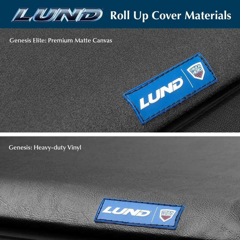 Lund Genesis Elite Roll Up Soft Roll Up Truck Bed Tonneau Cover | 968180 | Fits 2015 - 2022 Chevy/GMC Colorado/Canyon 5' 2" Bed (61.7")