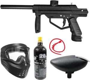 Maddog JT Stealth Semi-Automatic .68 Caliber Bronze Paintball Gun Starter Package