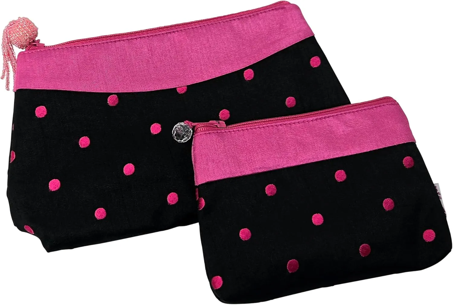 Make-up Bag Set with one Large Make-up Bag (7.5 inches by 4.5 inches) & one Small Make-up Bag (4 inches by 5.5 inches)