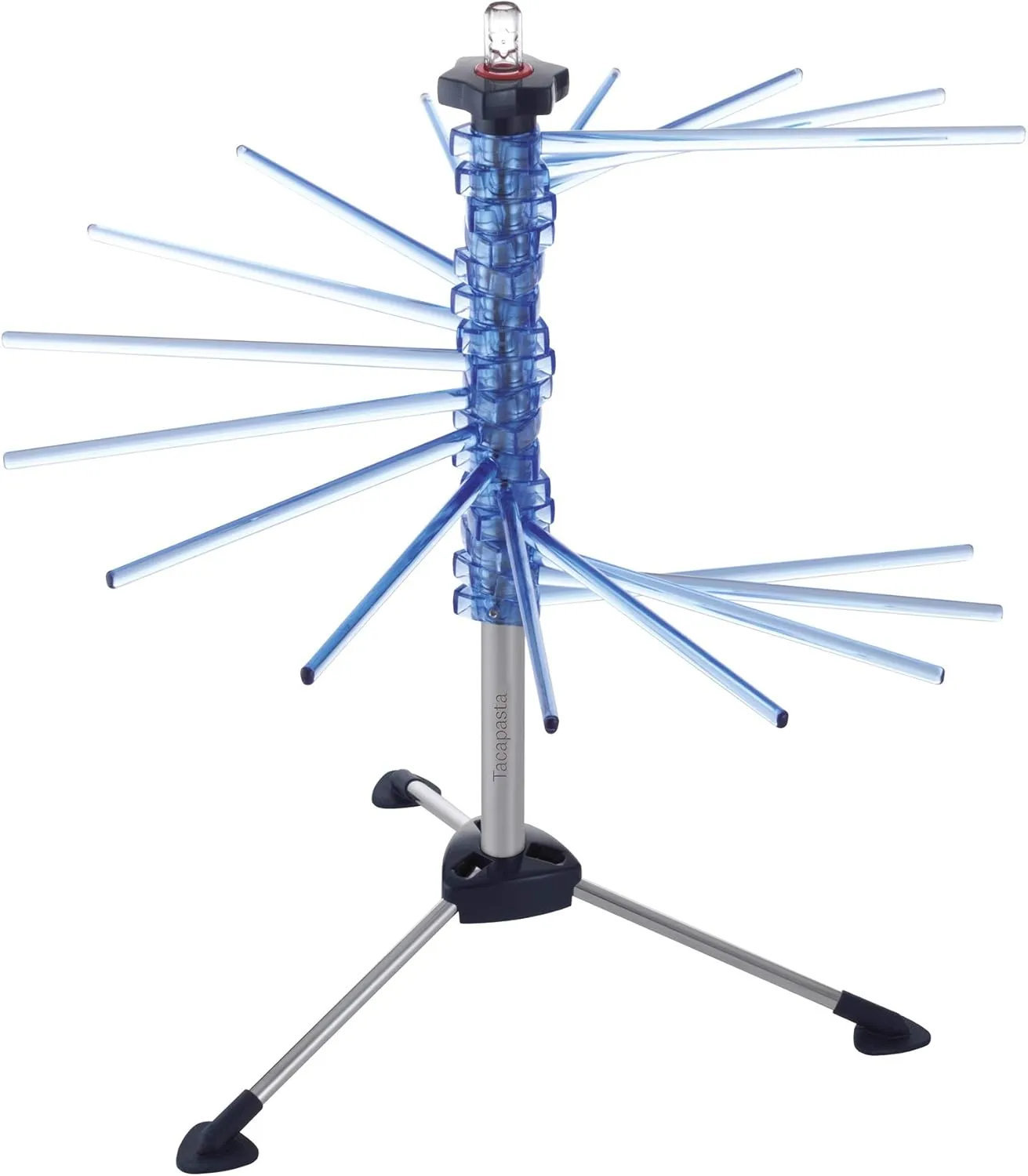 Marcato Atlas Pasta Drying Rack, Tacapasta, Made in Italy, Steel and Polycarbonate, Collapsible, Blue