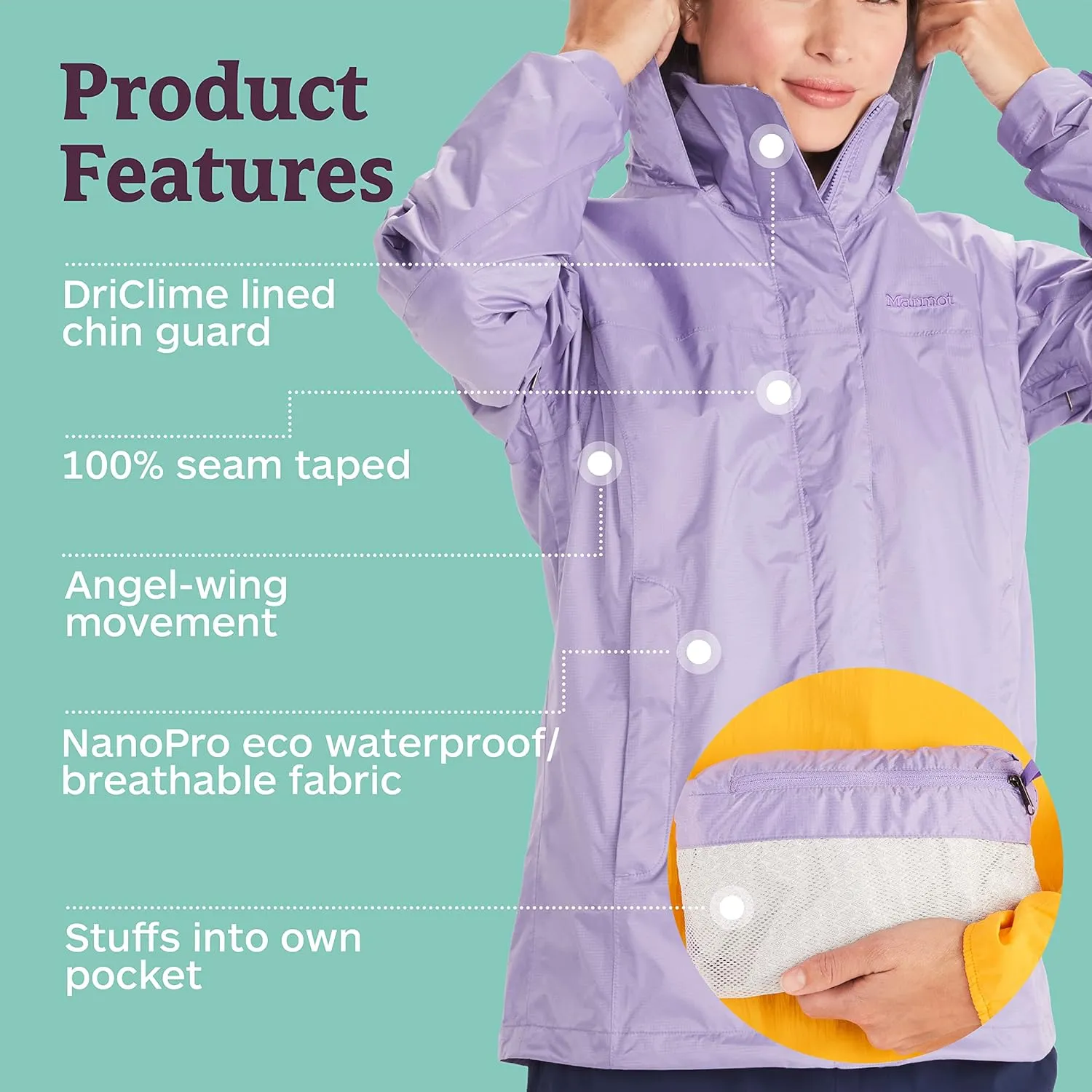 MARMOT Women's Precip Eco Waterproof Rain Jacket