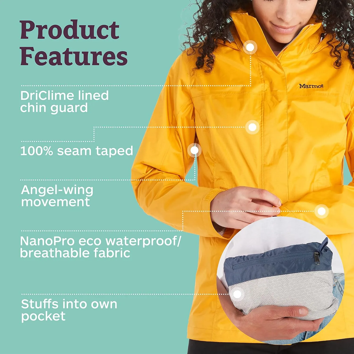 MARMOT Women's Precip Eco Waterproof Rain Jacket