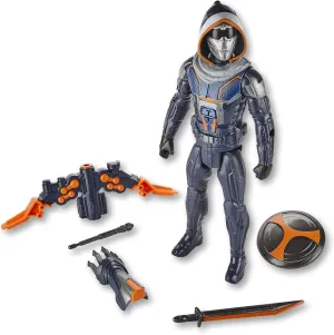 Marvel Black Widow Titan Hero Series Blast Gear Taskmaster Action Figure, 12-Inch Toy, with Launcher and Projectiles, Ages 4 and Up