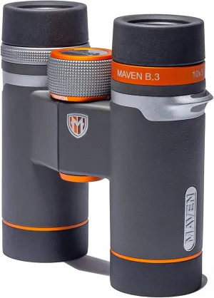 Maven B3 30mm ED Compact Binocular (6X30, Gray/Orange)