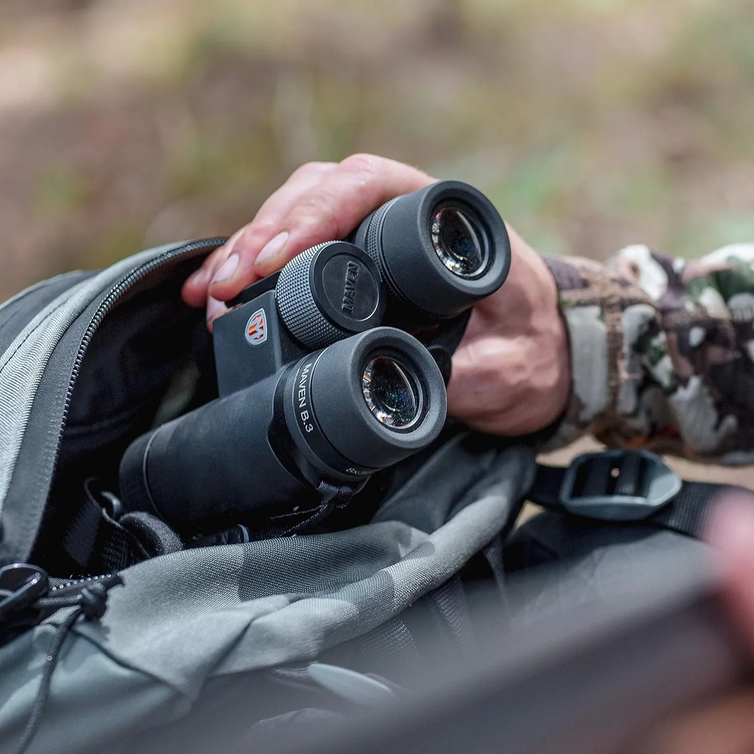 Maven B3 30mm ED Compact Binocular (6X30, Gray/Orange)