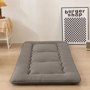 MAXYOYO Cot Mattress Charcoal Grey Floor Bed, Japanese Floor Mattress Futon Mattress Narrow Twin Mattress Single Bed Mattress Floor Mattress for Adults, Foldable Roll Up Camping Cot Mattress
