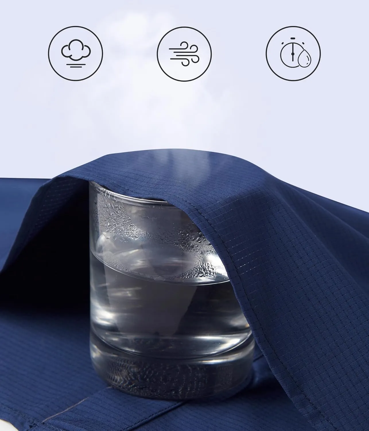 Mens Fishing Shirts Long Sleeve UPF 50  Sun Protection Quick Dry Cooling Hiking Travel Button Down Shirt Roll Up Sleeve