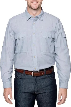 Men's Long Sleeve Field Shirt Pro, UPF 30  Outdoor Fishing Shirt with Built in Bug Protection