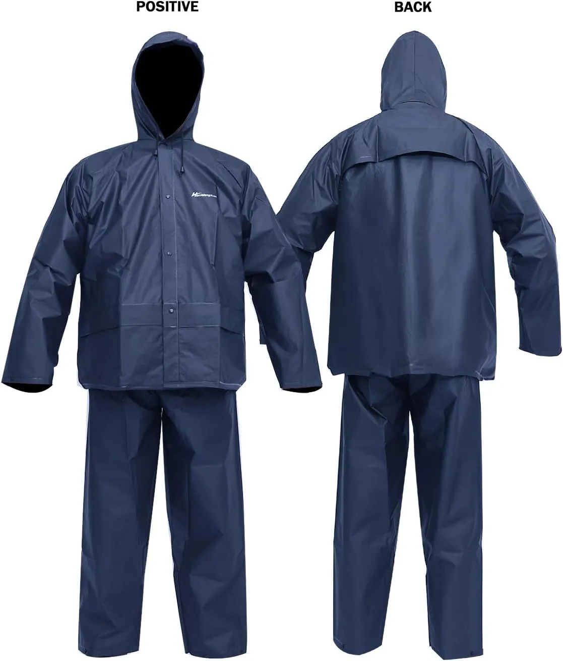 Men's Rain Suit Waterproof Rain Work Gear Ultra-Lite Rain Jacket and Pants Rainwear