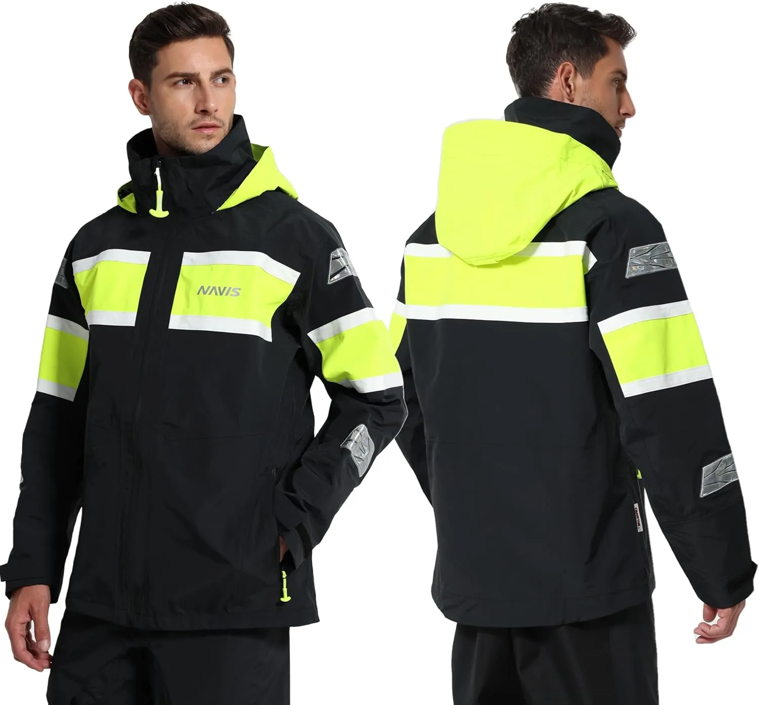 Men's Sailing Jacket - 3Layer-GORE PRO-TEX Waterproof Breathable Rain Gear for Coastal/Offshore