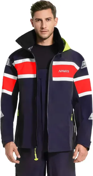Men's Sailing Jacket - 3Layer-GORE PRO-TEX Waterproof Breathable Rain Gear for Coastal/Offshore