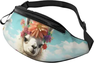 Mexican Llama Cactus Fanny Pack for Man Women Waist Bag Adjustable Belt Casual Chest Bag Bum Bags for Travel Sports Running Hiking Waist Packs