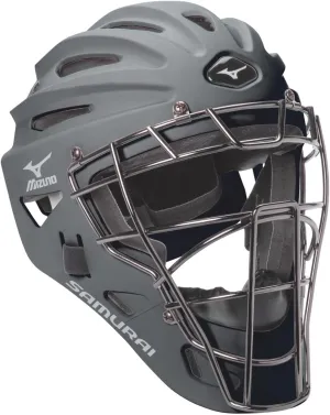 Mizuno Samurai G4 Youth Baseball Catcher's Helmet | Grey | Youth - Boys | NO Size (0000)