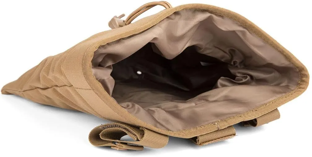 MOLLE Dump Pouch Large with Drawstring - Foldable Tactical Mag Dump Pouch for Duty Belt - Roll Up Dump Bag Tactical for Airsoft Magazine - MOLLE Drop Pouch Tactical
