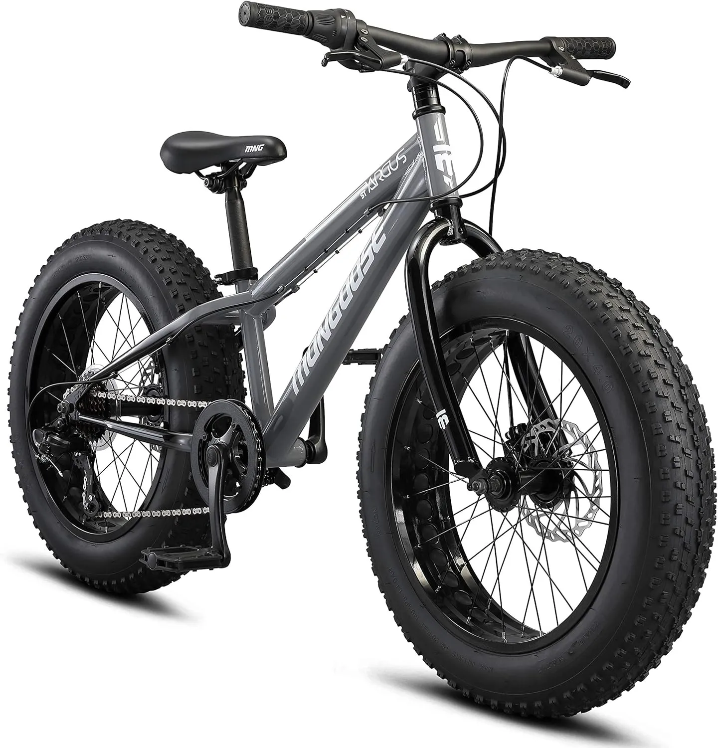 Mongoose Argus ST & Trail Fat Tire Mountain Bike for Adult Youth Men Women, 20 to 26-Inch Wheels, Mechanical Disc Brakes, Steel or Aluminum Frame and 7 or 16-Speed Options