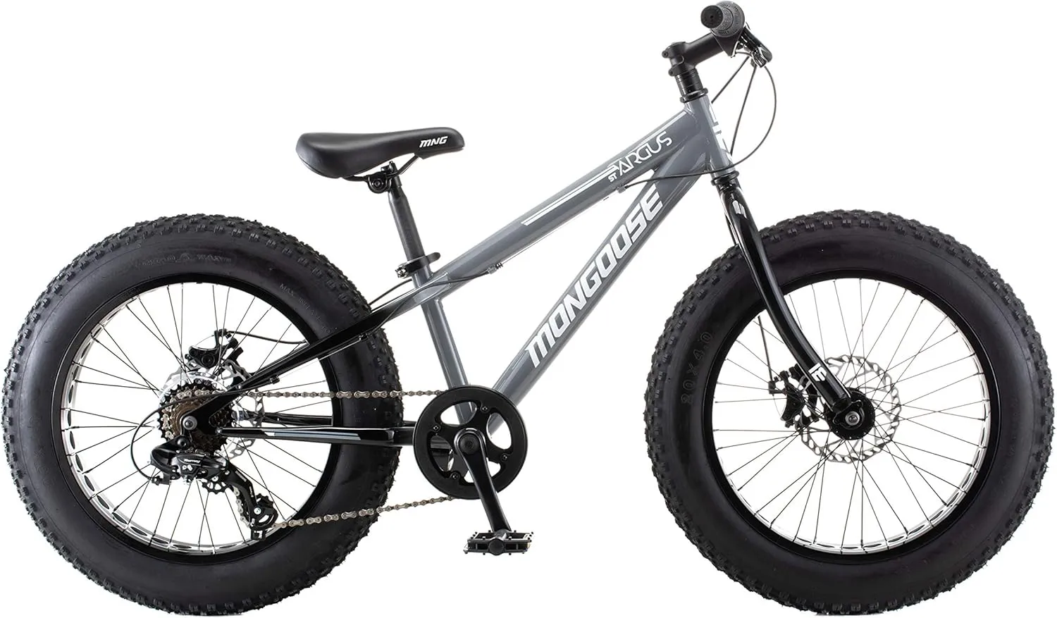 Mongoose Argus ST & Trail Fat Tire Mountain Bike for Adult Youth Men Women, 20 to 26-Inch Wheels, Mechanical Disc Brakes, Steel or Aluminum Frame and 7 or 16-Speed Options