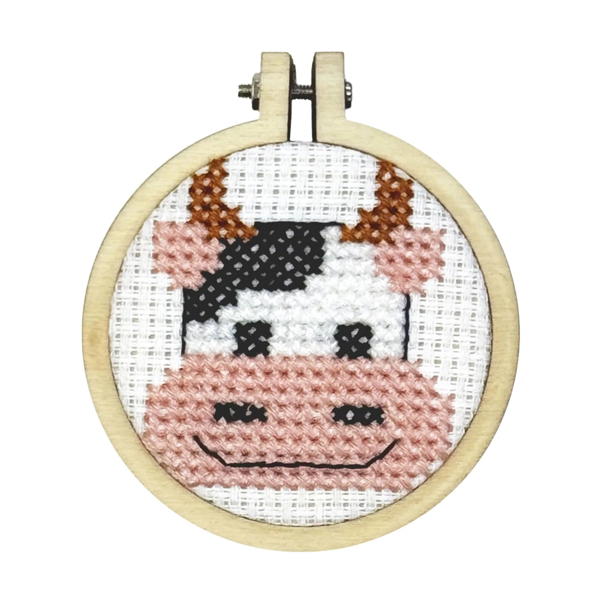 'Moody Cow' Mini Matchbox Cross Stitch Kit