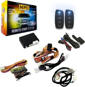 MPC 2-Way Remote Start with Keyless Entry Kit Compatible with 2008-2013 Nissan Rogue Key-to-Start ONLY - Plug-in T-Harness - Includes (2) Extended Range 4-Button 2-Way Remotes