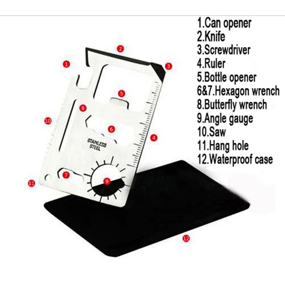 Multi Tools 11 in 1 Portable Stainless Life-Saving Card