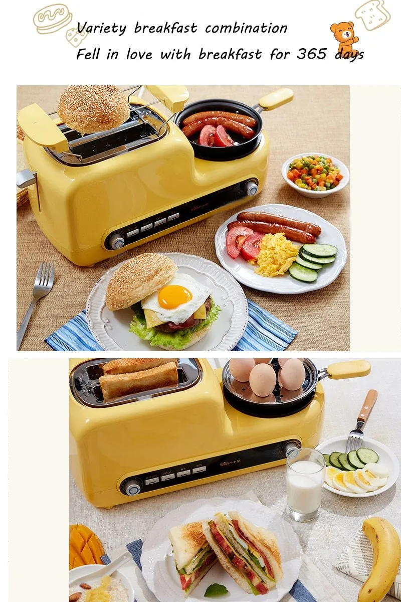 Multifunctional Automatic Breakfast Toaster Fried  Steamed Egg Machine