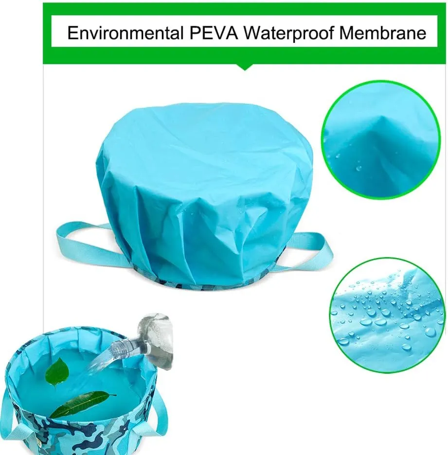 Multifunctional Folding Collapsible Wash Basin Pot Portable Travel Outdoor Bucket for Camping Hiking Travelling Fishing Washing Laundry