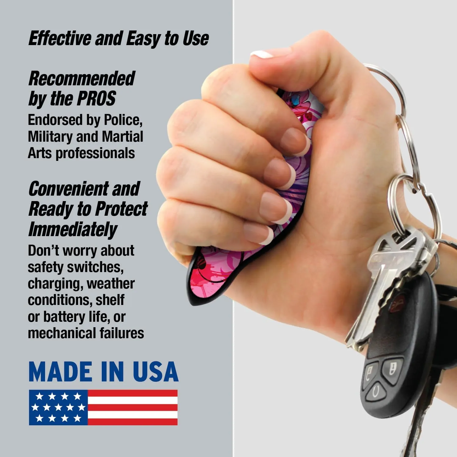 MUNIO Original Self Defense Keychain Kit - Self Protection Personal Safety Essentials, Portable Defense Kubotan