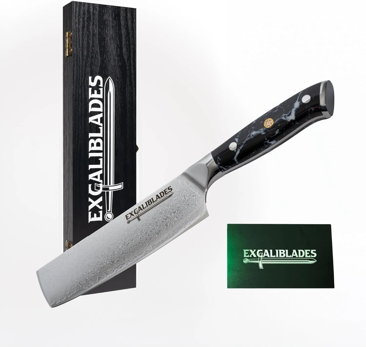 Nakiri Asian Vegetable Knife - 7" - 67 Layers Forged Japanese High Carbon Steel - Black G10 Handle- Full Tang Kitchen Knife - Sharp Multipurpose For Meat And Vegetables- Sheath Included