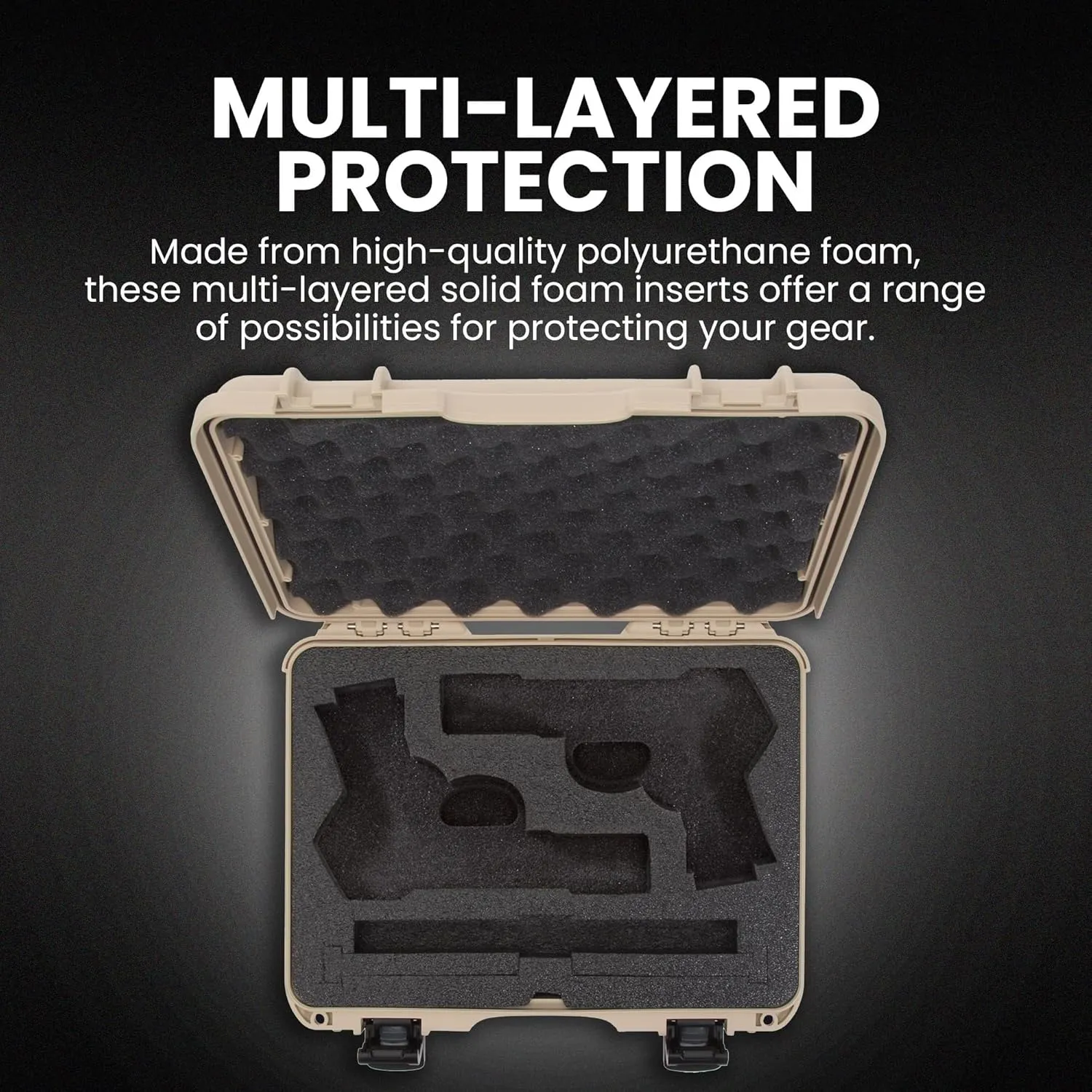 NANUK 910 Hard Case for 2 UP Classic Single Sporting Gear, IP67 Waterproof Hard Storage, Made in North America 2 UP Classic Short Case – (14.3’’ x 11.1’’ x 4.7’’)