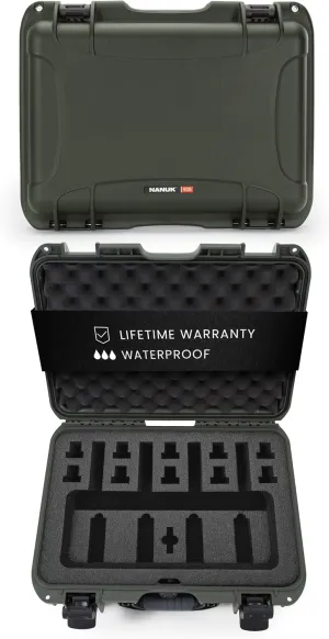 NANUK 925 Hard Case with Custom Foam Insert for 4 UP Sporting Gear & Accessories - IP67 Waterproof Storage, Short Hunting Gear Made in North America - Small (17" x 11.8" x 6.4")