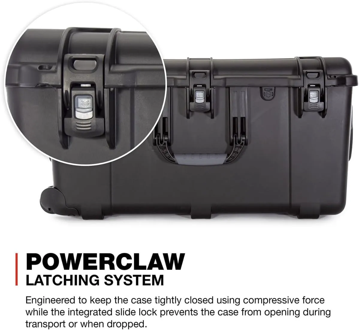 NANUK Wheeled Series 965 Lightweight NK-7 Resin Waterproof Hard Case without Foam Insert, Black