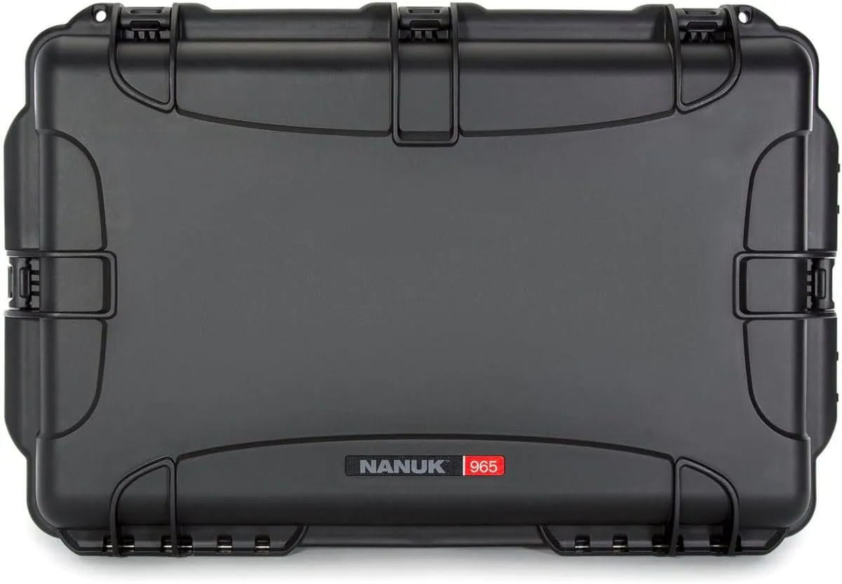 NANUK Wheeled Series 965 Lightweight NK-7 Resin Waterproof Hard Case without Foam Insert, Black
