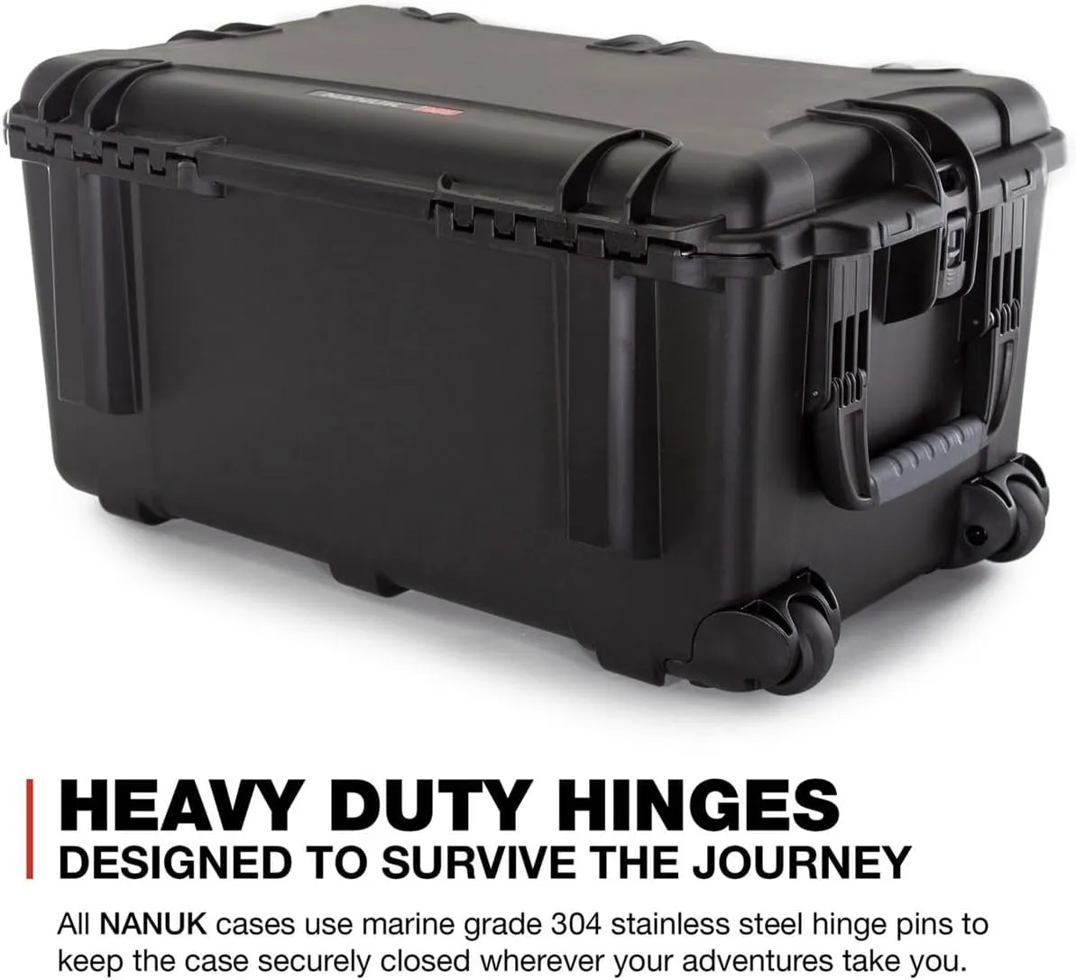 NANUK Wheeled Series 965 Lightweight NK-7 Resin Waterproof Hard Case without Foam Insert, Black