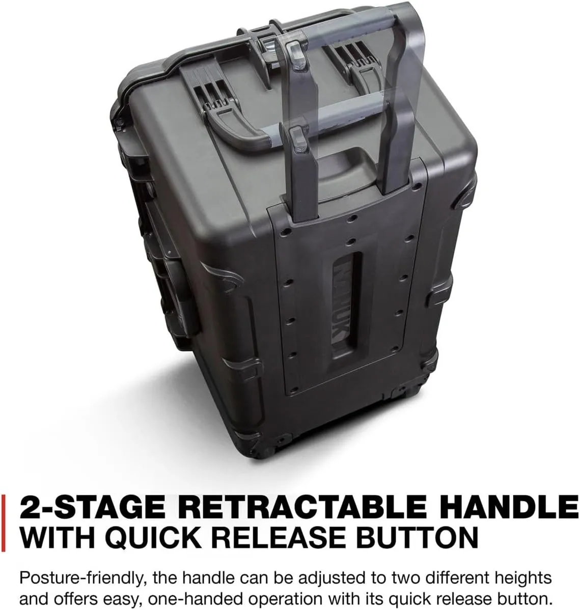 NANUK Wheeled Series 965 Lightweight NK-7 Resin Waterproof Hard Case without Foam Insert, Black