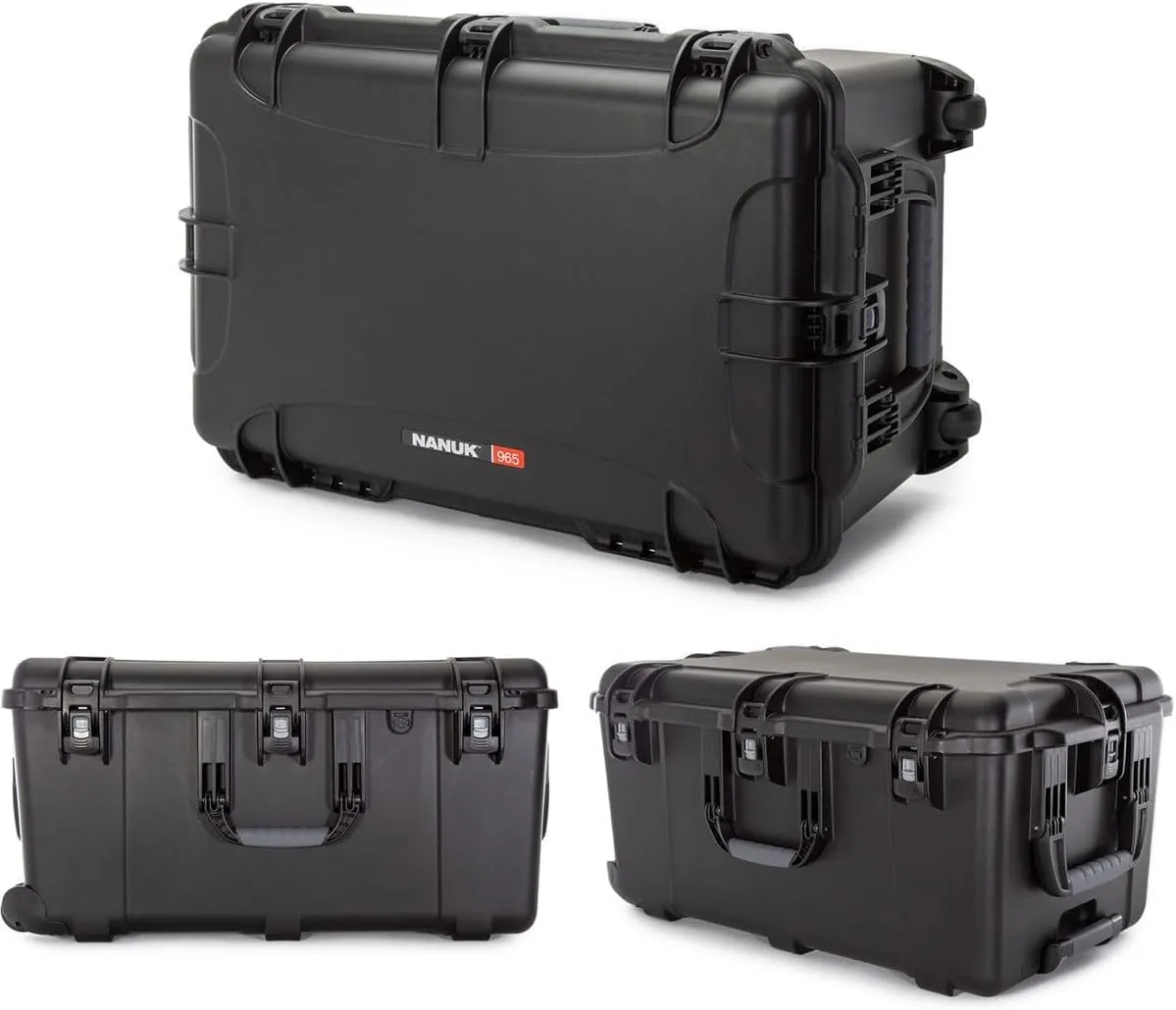 NANUK Wheeled Series 965 Lightweight NK-7 Resin Waterproof Hard Case without Foam Insert, Black