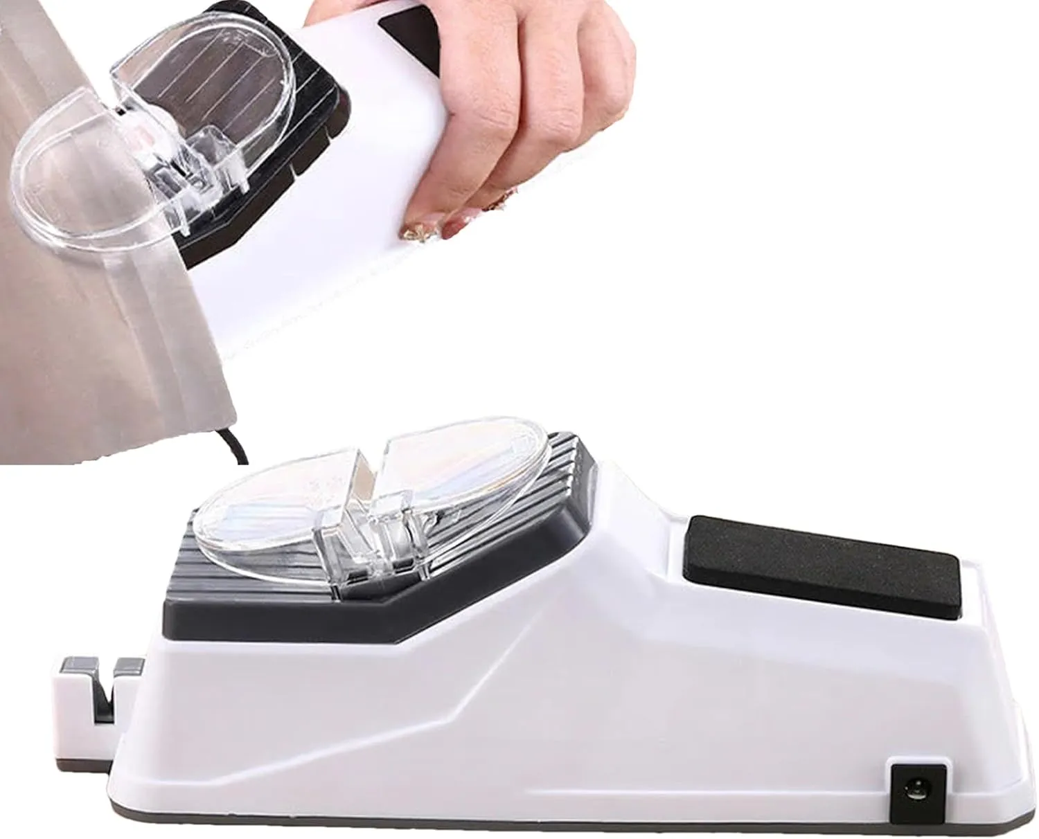 New 4 in 1 Electric Knife Sharpeners Tool | USB Charging Sharpener for Knives Sharpening & Polishing | Portable Automatic Knife Sharpener Tool | Professional Electric Knife Sharpener for Home