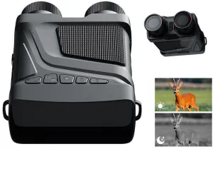 Night Vision Binoculars with 300m Range in Complete Darkness, 3-Inch TFT Screen, 5X Zoom, 1080P Video, Includes 32GB Storage Card, Ideal for Wildlife Observation and Outdoor Activities