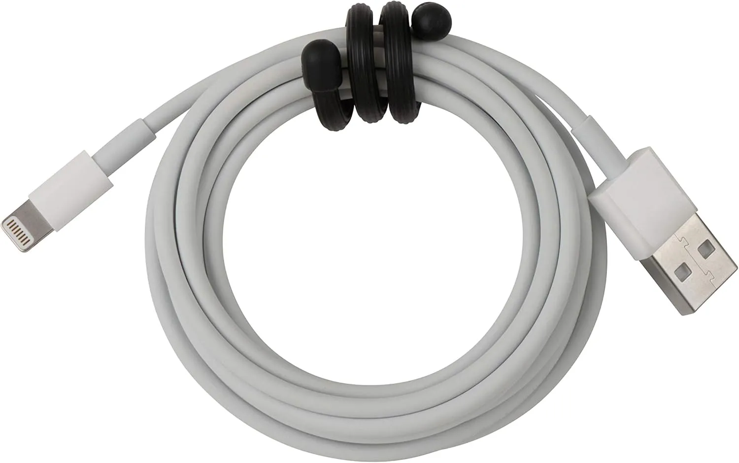 Nite Ize Original Gear Tie - 6-Inch Reusable Rubber Twist Tie - Reusable Gear Ties - Electric Cord Organizers - Twist Ties for Cords - Reusable Zip Ties - Black, 6-Inch, 12 Pack