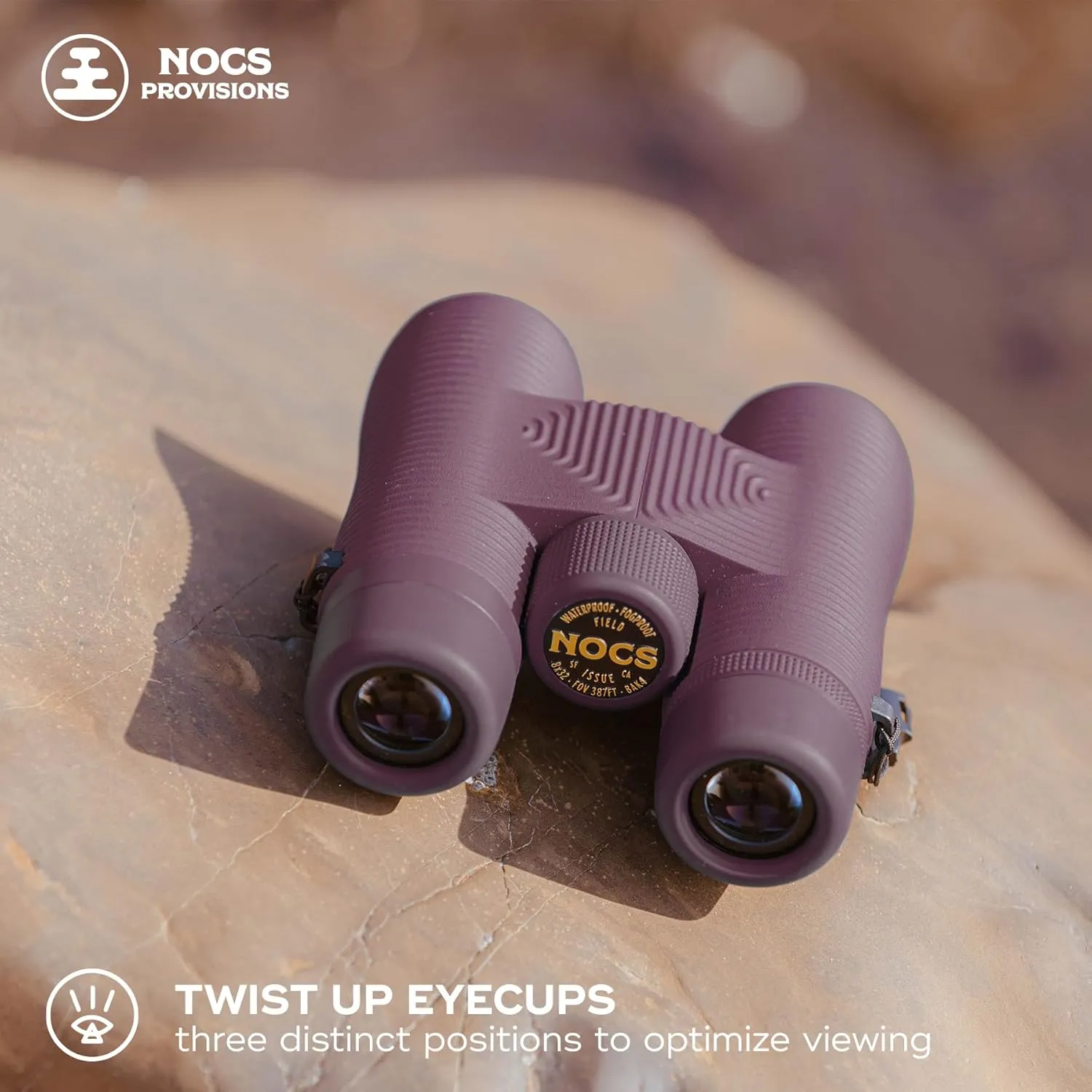 Nocs Provisions Field Issue Compact 10x32 Waterproof Binoculars, Shockproof, Fogproof, 10X Magnification, Bak4 Prism, Multi-Coated Lenses for Adults & Kids, Bird Watching, Hunting & Wildlife Viewing
