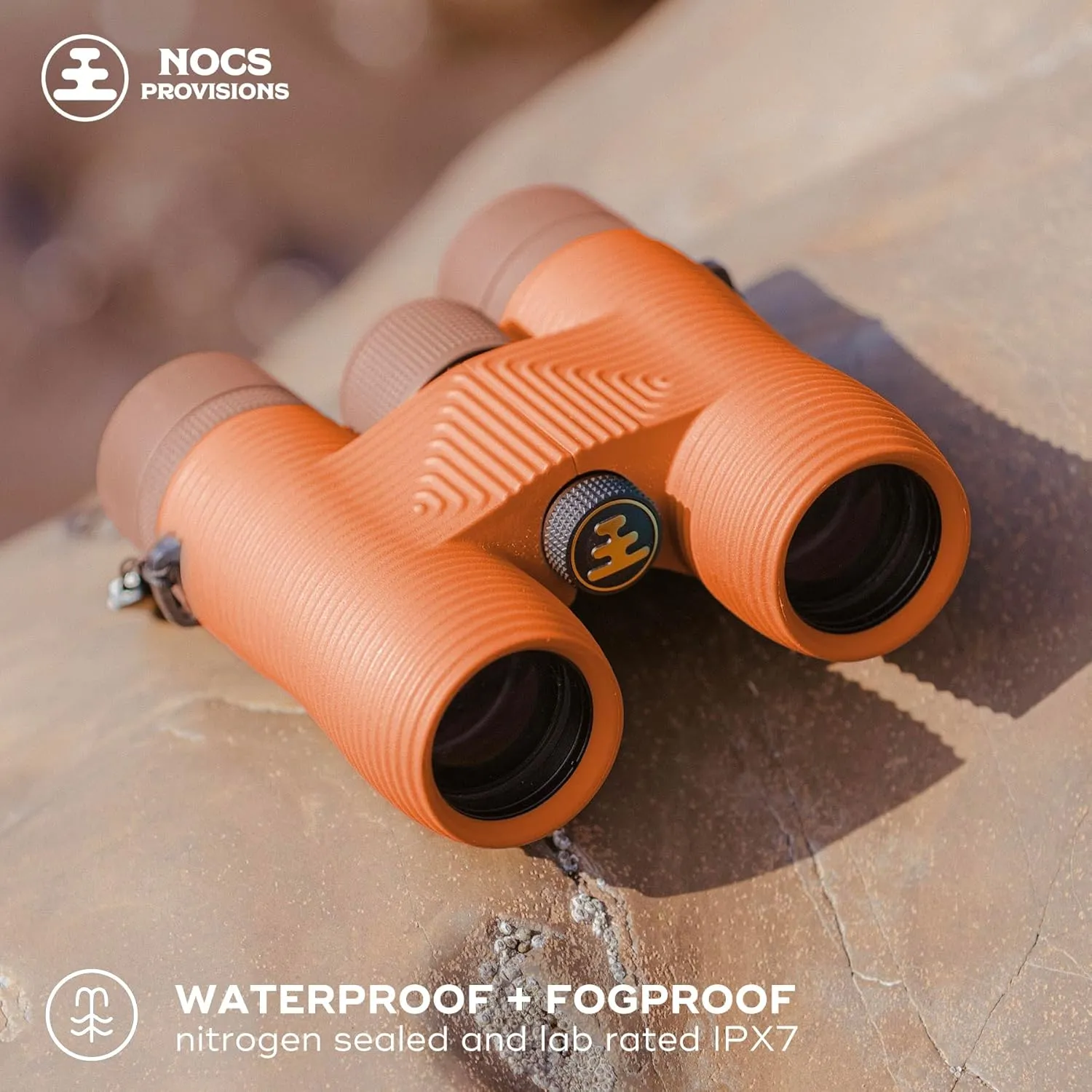 Nocs Provisions Field Issue Compact 10x32 Waterproof Binoculars, Shockproof, Fogproof, 10X Magnification, Bak4 Prism, Multi-Coated Lenses for Adults & Kids, Bird Watching, Hunting & Wildlife Viewing
