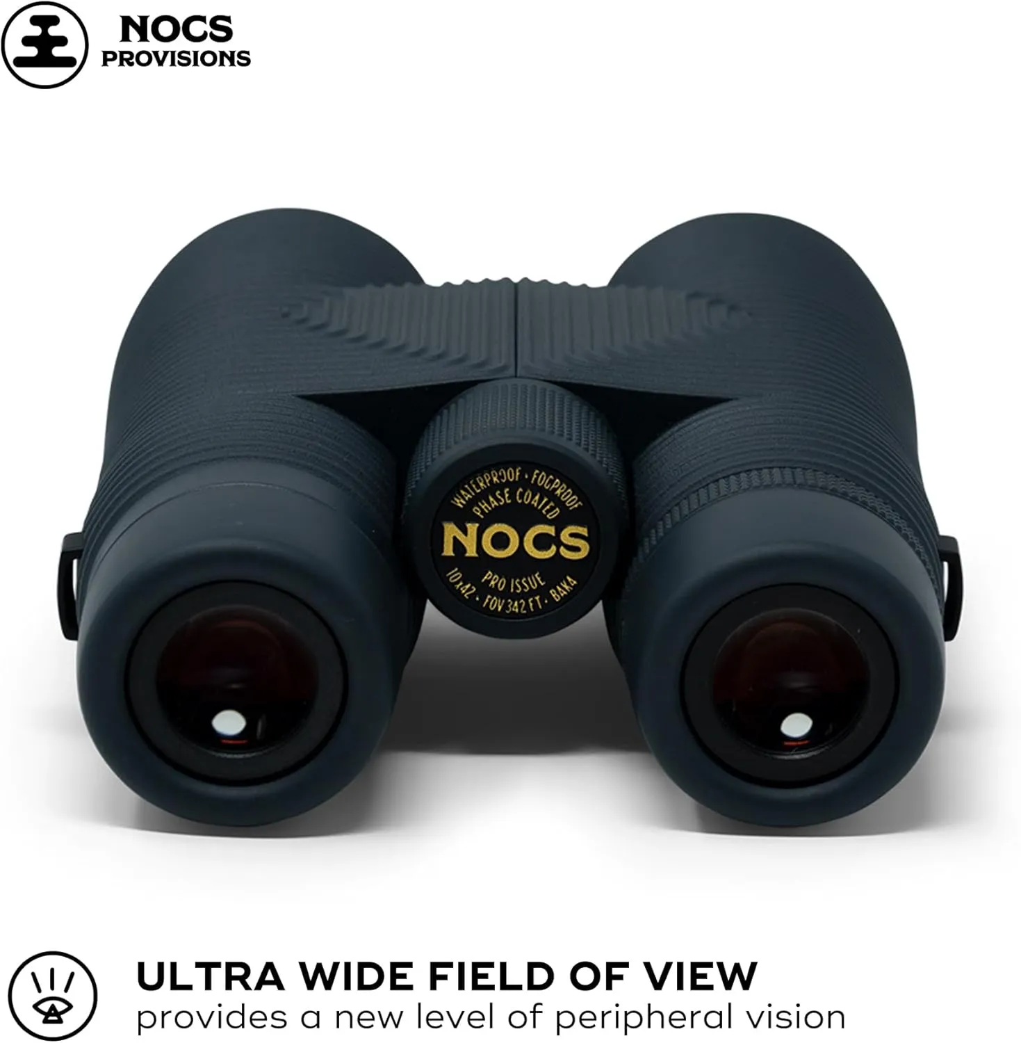 Nocs Provisions Pro Issue 10x42 Compact Fogproof Waterproof Binoculars for Adults & Kids, 10X Magnification, Wide View Multi-Coated Lenses for Bird Watching, Hunting & Stargazing - Talus Gray