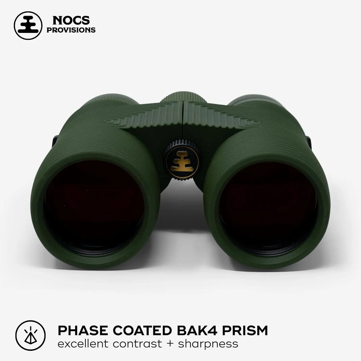 Nocs Provisions Pro Issue 8x42 Compact Fogproof Waterproof Binoculars for Adults & Kids, 8X Magnification, Wide View Multi-Coated Lenses for Bird Watching, Hunting & Stargazing - Canopy Green