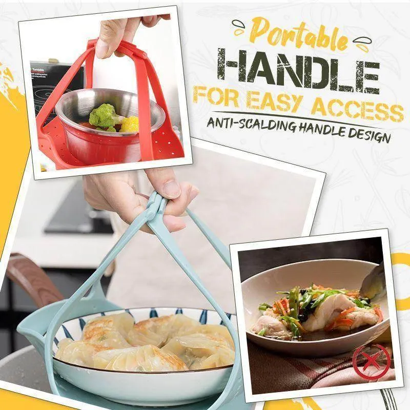 Non-Slip Steaming Basket - Food Steamer Insert for Kitchen Cooking