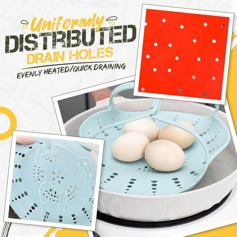 Non-Slip Steaming Basket - Food Steamer Insert for Kitchen Cooking