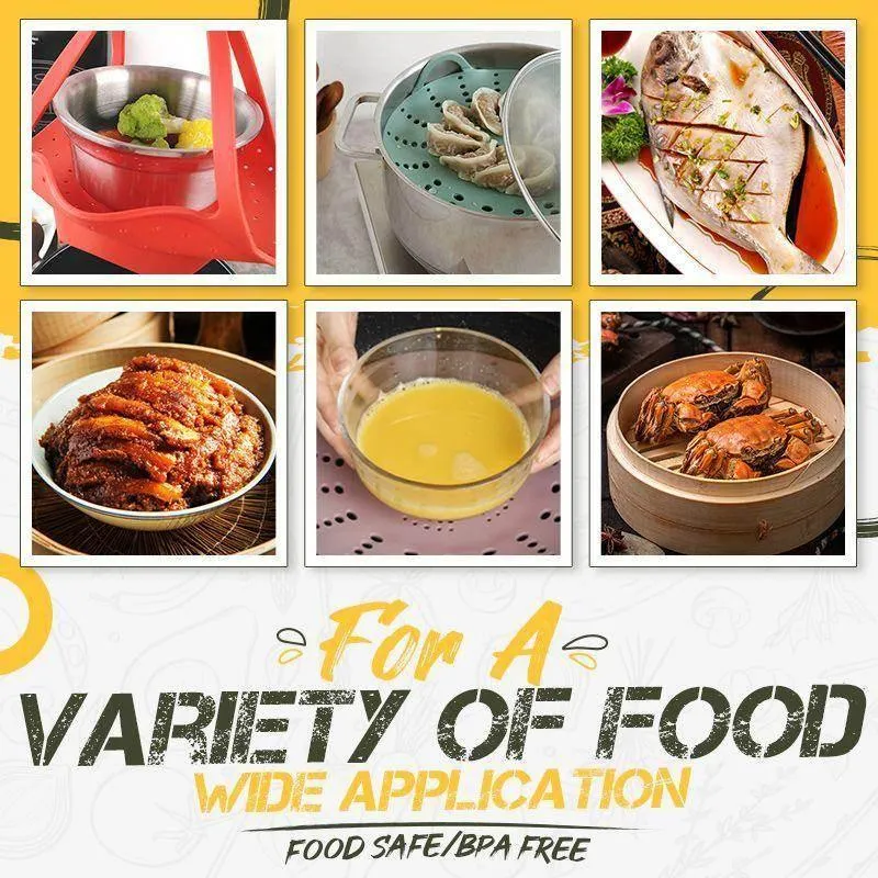 Non-Slip Steaming Basket - Food Steamer Insert for Kitchen Cooking