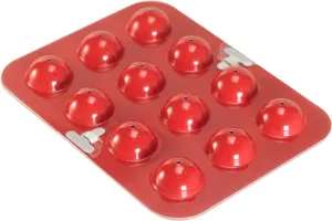 Nordic Ware Donut Hole and Cake Pop Pan, 12 Cavaties, Red